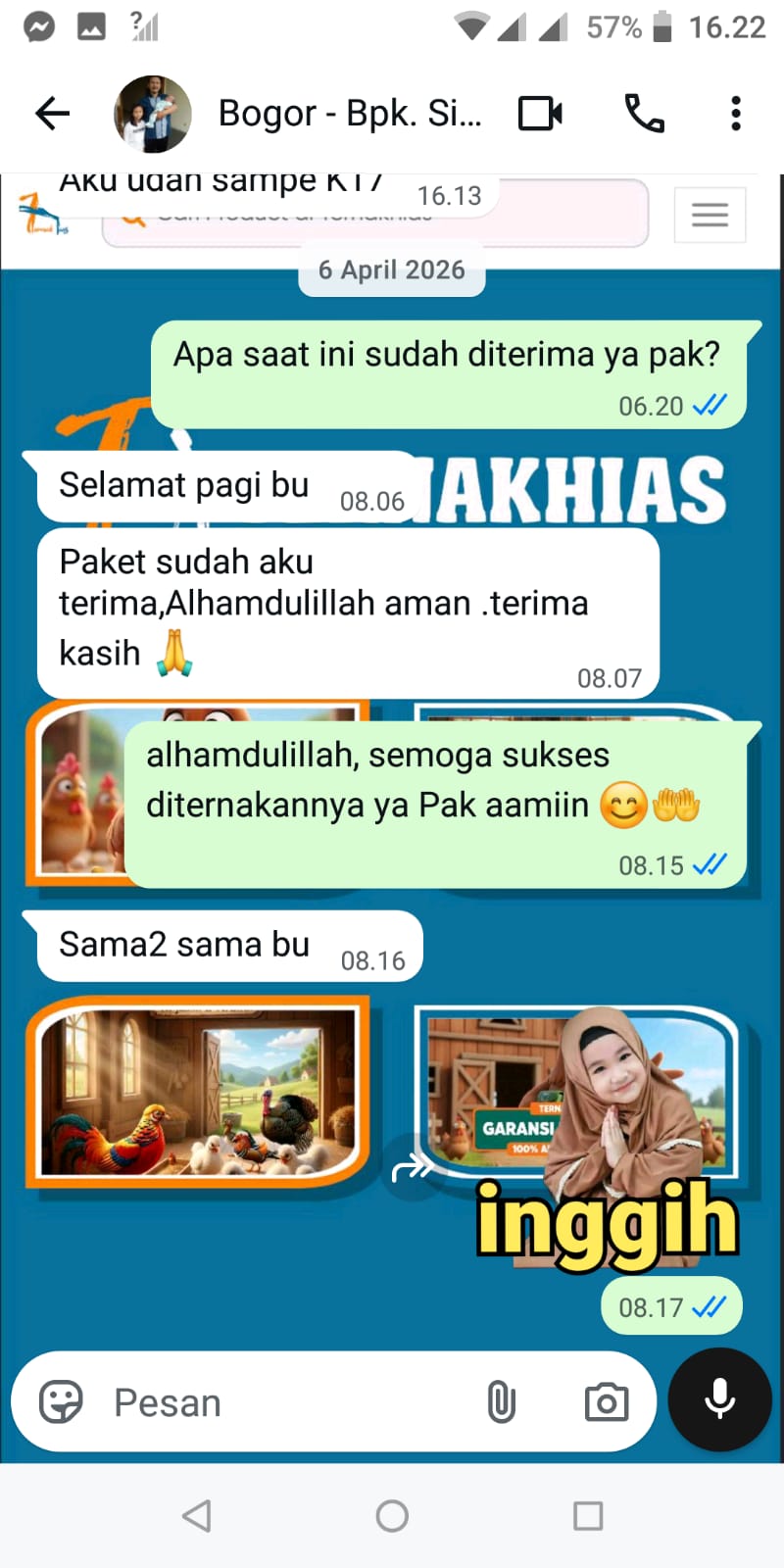 Testimoni Pelanggan Ternakhias