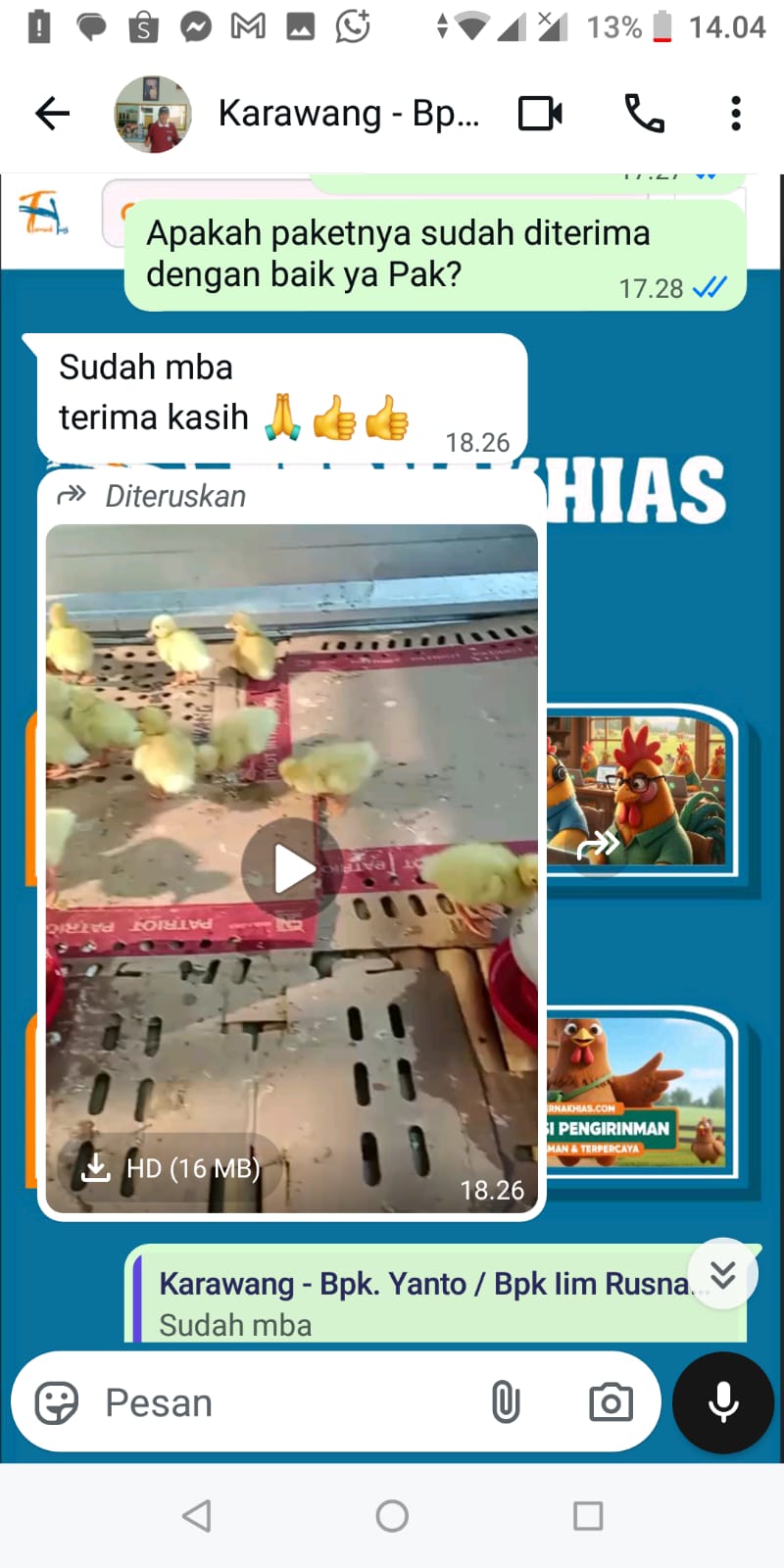 Testimoni Pelanggan Ternakhias