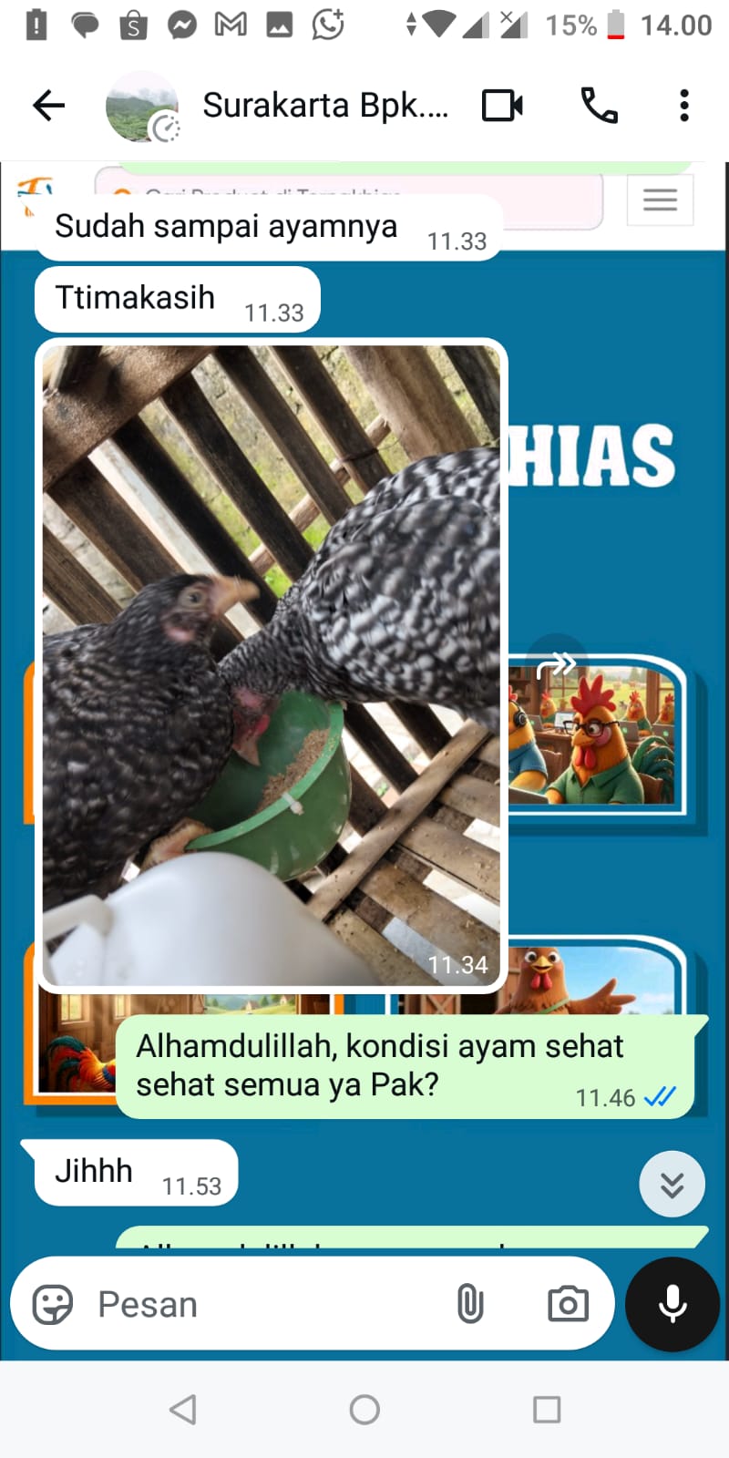 Testimoni Pelanggan Ternakhias