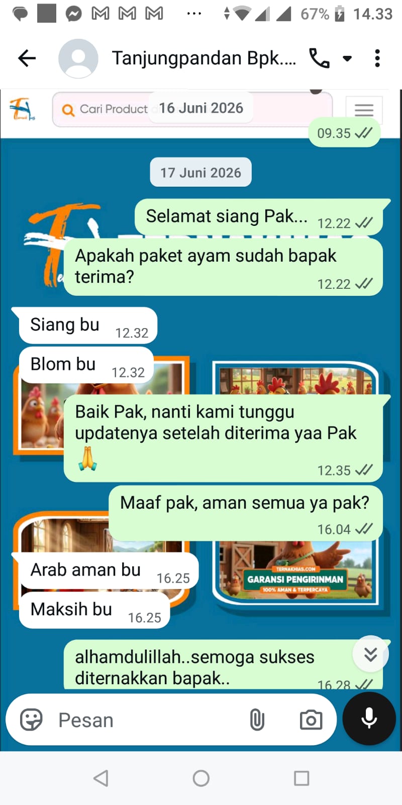 Testimoni Pelanggan Ternakhias