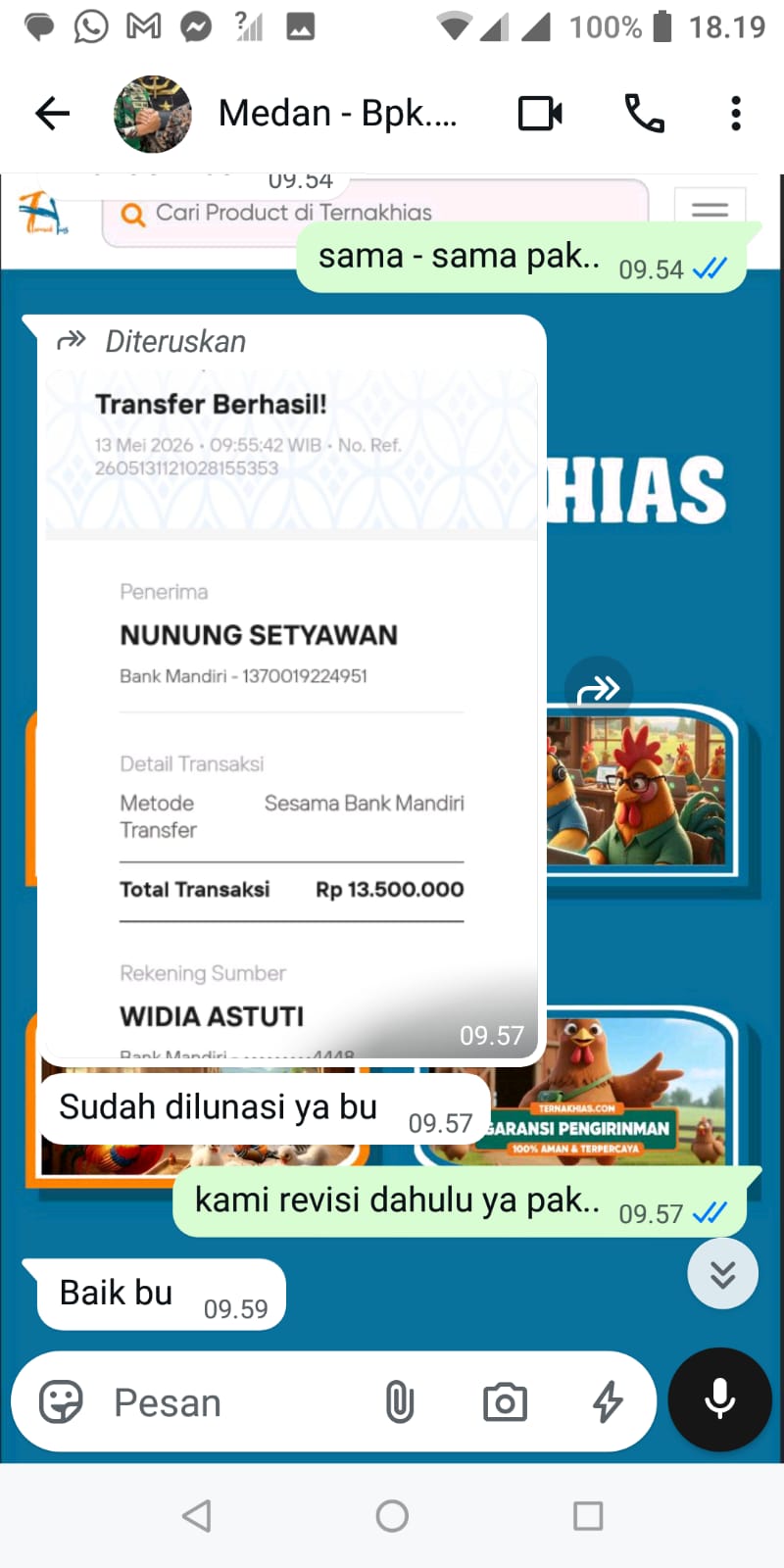 Testimoni Pelanggan Ternakhias